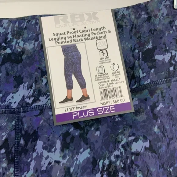 NWT RBX Capri Leggings Size 3X - Picture 3 of 3